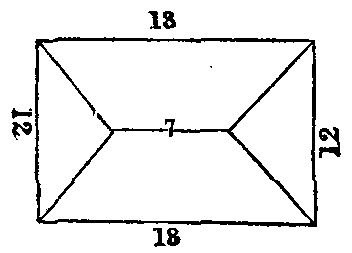 Top view of a rectangular pyramid