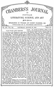 Chambers's Journal of Popular Literature, Science, and Art, fifth series, no. 139, vol. III, August 28, 1886