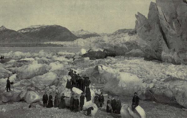 The Muir Glacier in the Seventies, showing Ice Cliffs and Stranded Icebergs