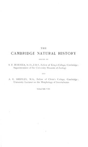 The Cambridge natural history, Vol. 08 (of 10), S. F. Harmer, Hans Gadow, Sir A. E. Shipley