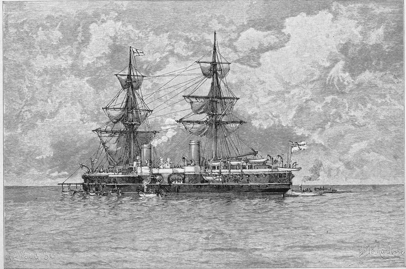 War-ship at anchor