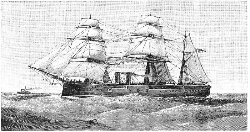 War-ship at sea