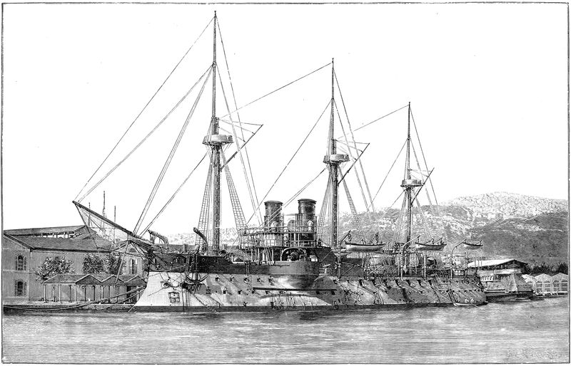 War-ship in harbor