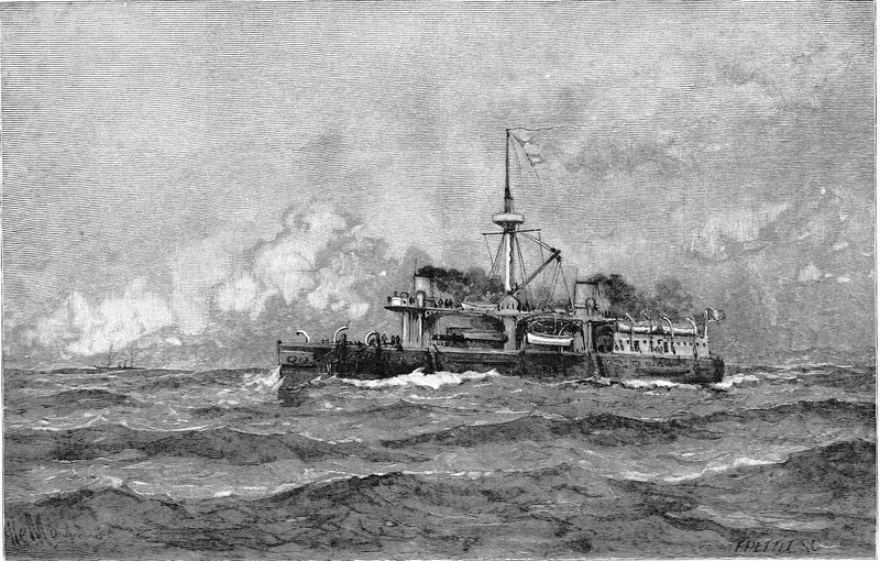 War-ship at sea