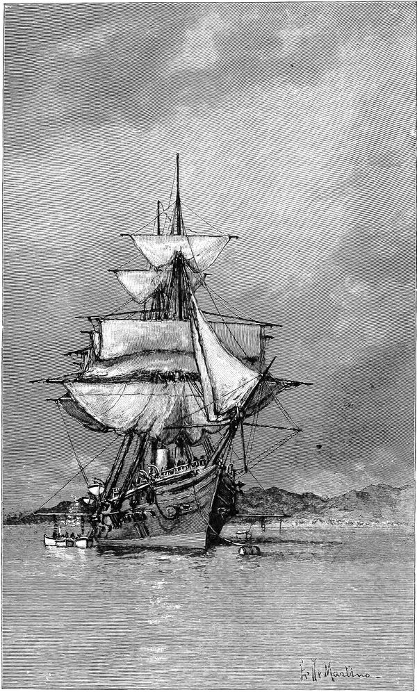 War-ship in harbor