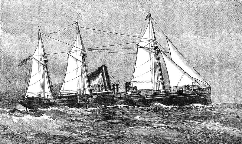 Despatch boat at sea