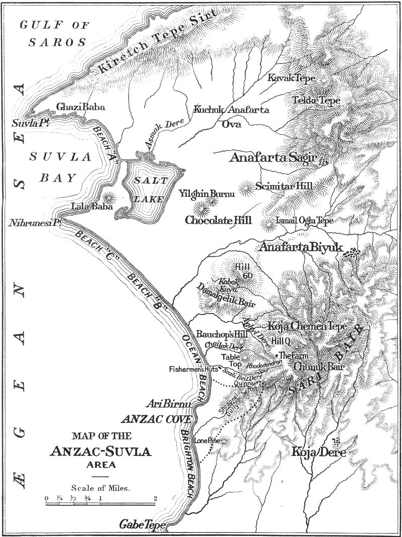 Map of Suvla region