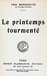 Le printemps tourmenté, Paul Margueritte