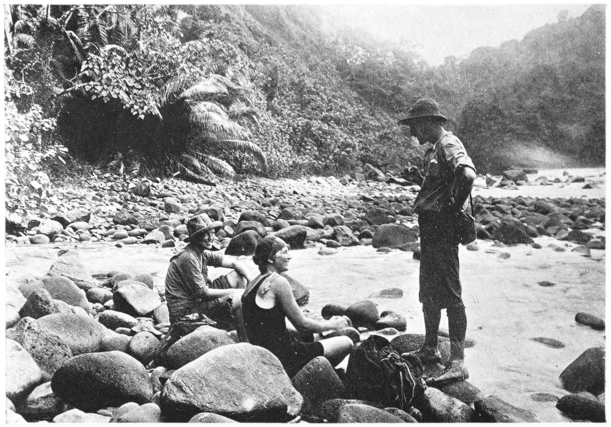 Ashore at Chatham Bay, Cocos Island.