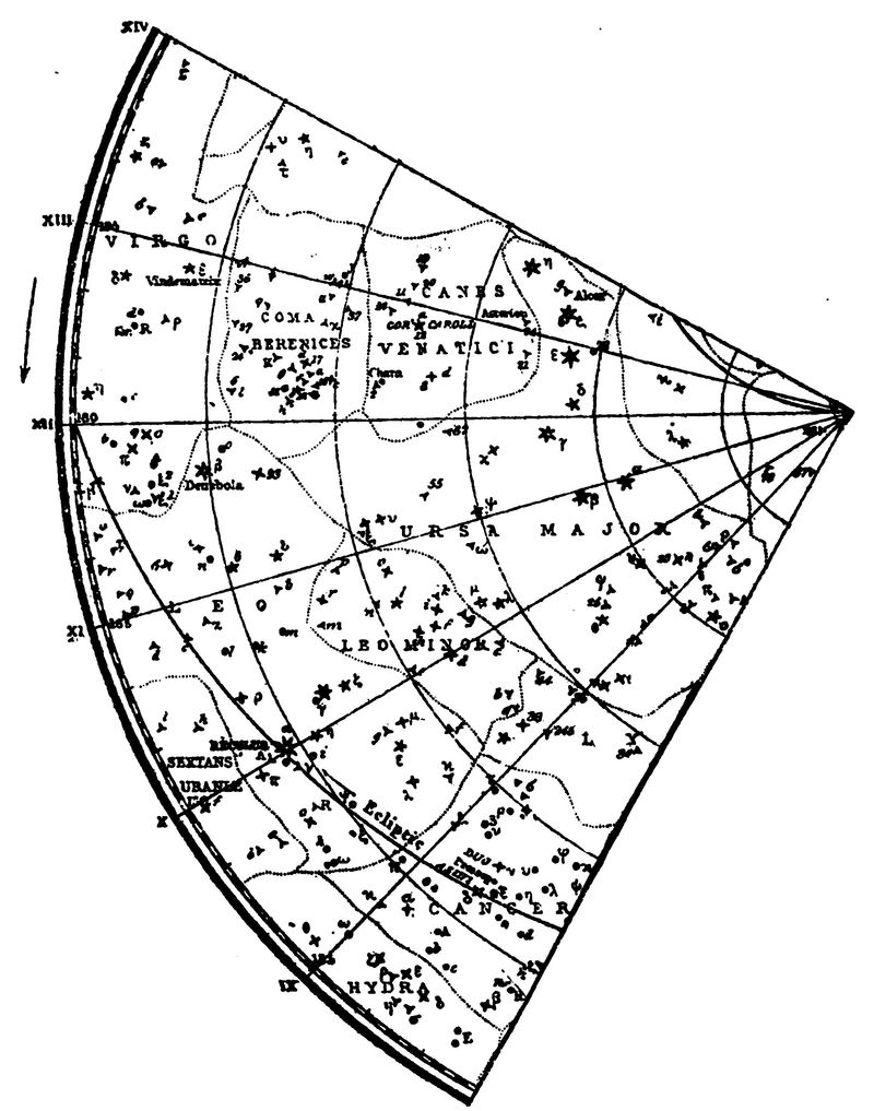 Star map of Leo region