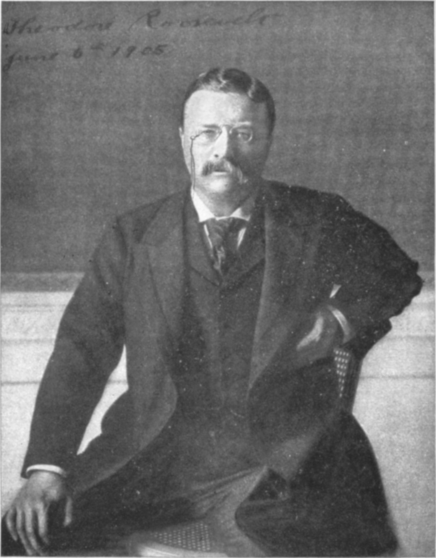 Theodore Roosevelt, seated