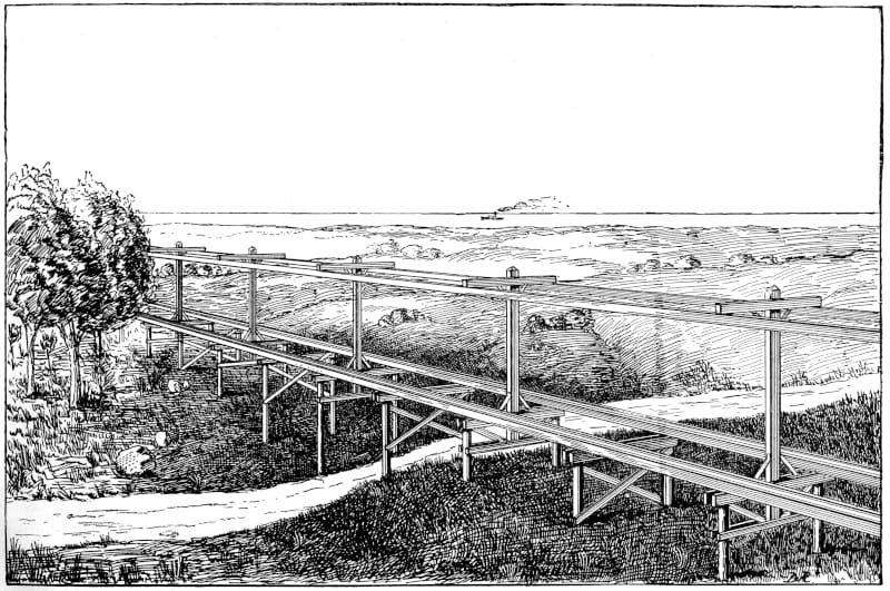 Track structure over a river.