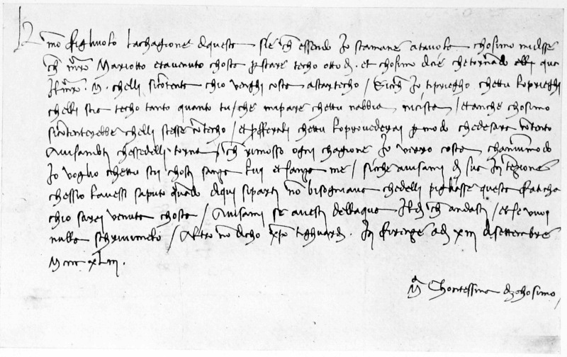 Facsimile of letter