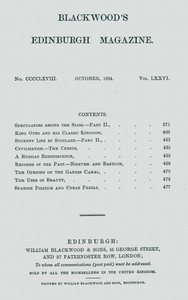 Blackwood's Edinburgh Magazine, Vol. 76, No. 468, October, 1854, Various