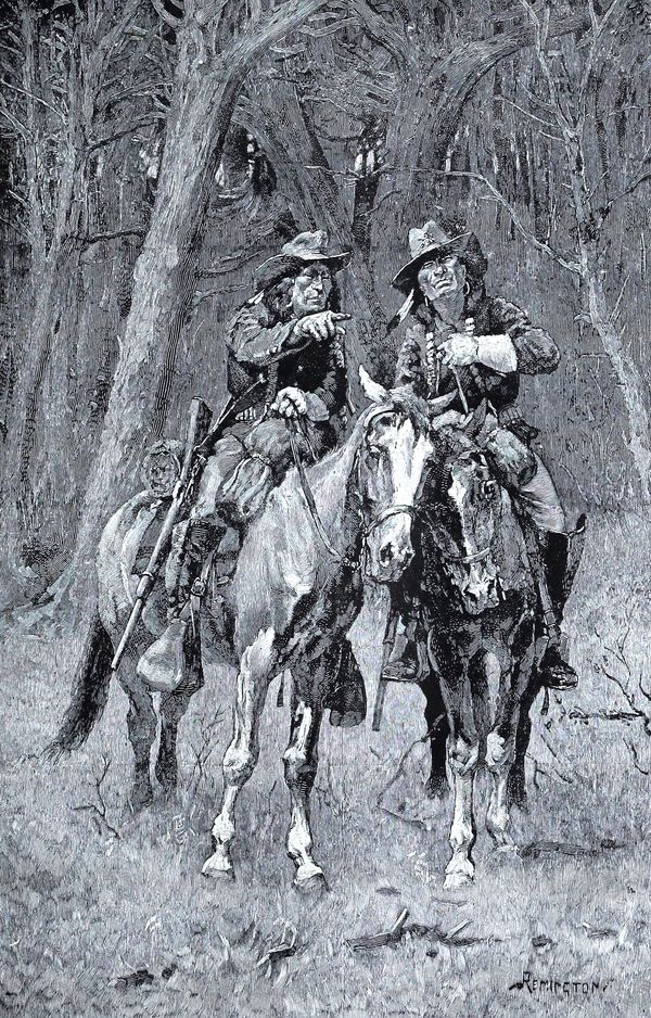 Two scouts on horseback