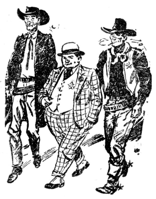 three men walking side-by-side