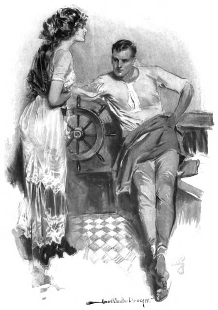 The girl went over to the Mansfield man and put her hand on his shoulder