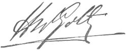 H. von der Goltz (signature)