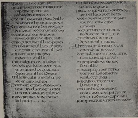 Plate VI: am. Codex Amiantinus, circa 700 A.D.