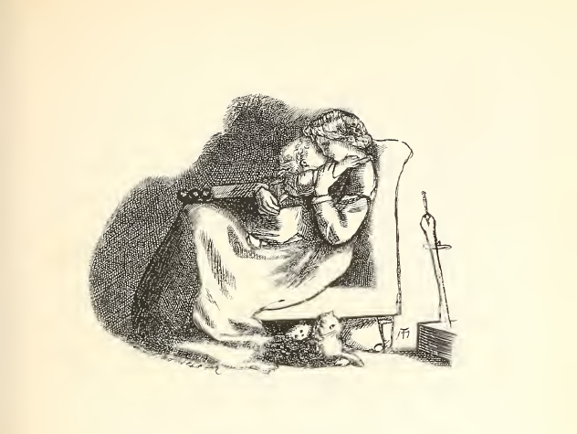 The dog lies in his kennel