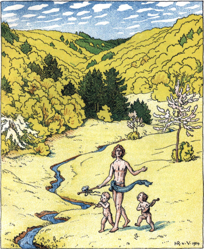 Der Frühling zieht musizierend   durch das Land