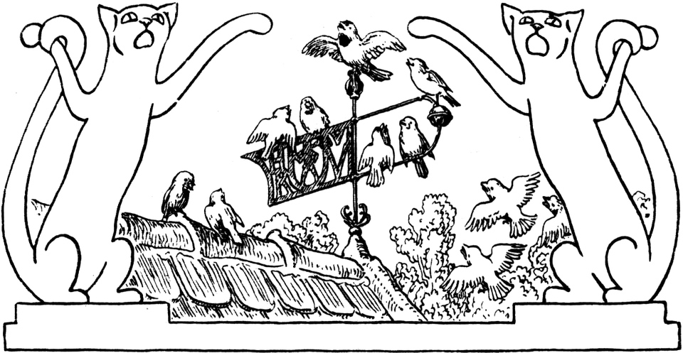 Spatzen zwitschern auf dem   Dach