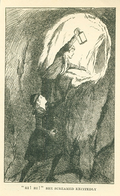 "HI!  HI!" SHE SCREAMED EXCITEDLY