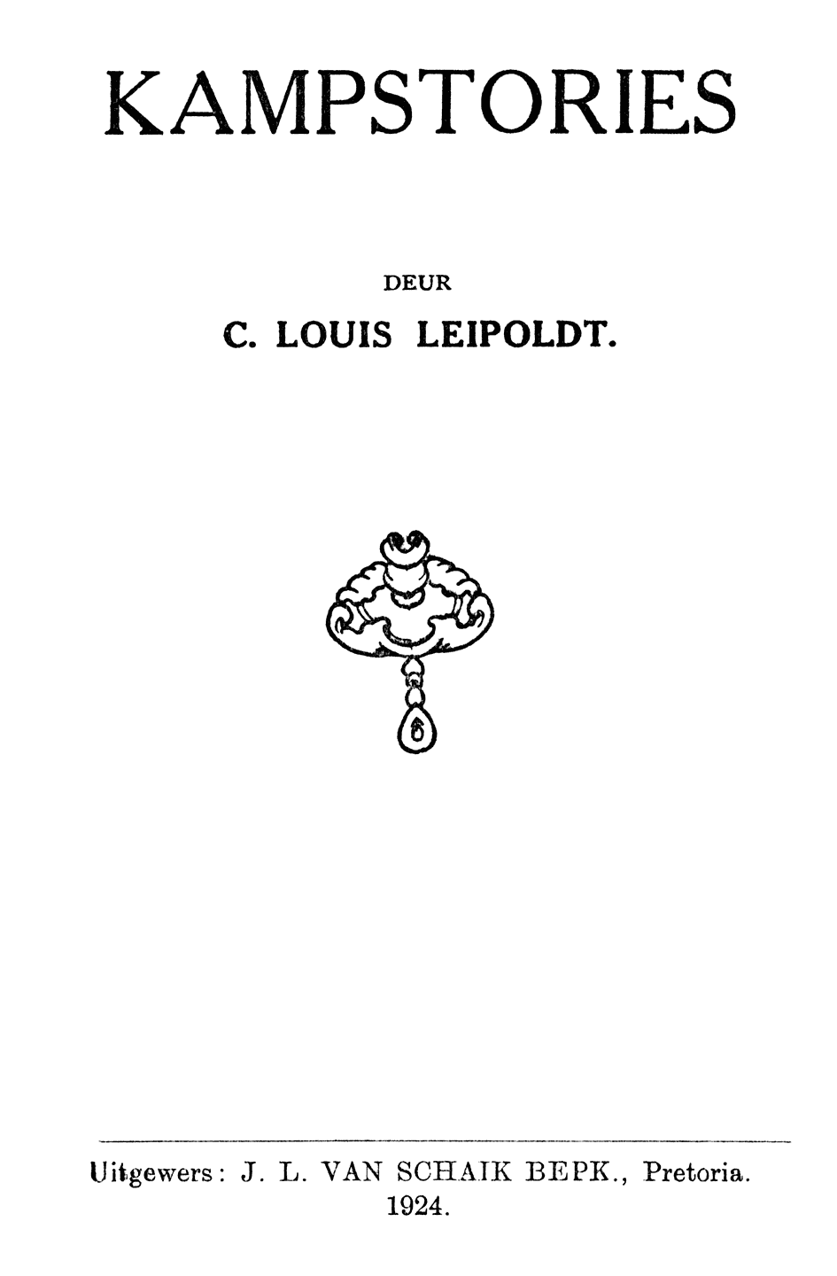 Oorspronklike titelblad.