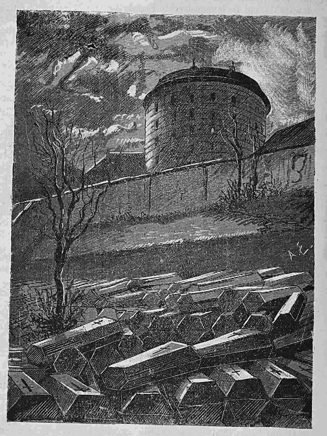 Die Särge im Narrenhofe.