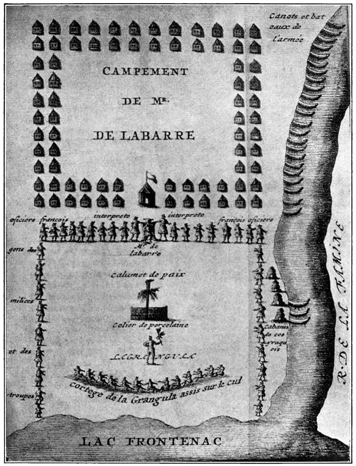 A map of La Barre and Grangula