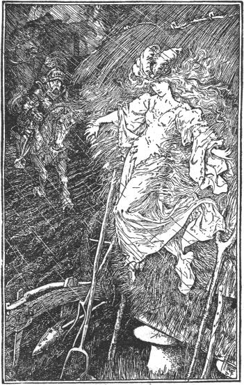 A hercegnő megakadt egy szénaboglyában.