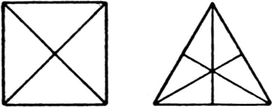 Erzeugung rechtwinkliger   Dreiecke aus anderen geometrischen Formen