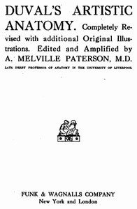 Duval's artistic anatomy, Mathias-Marie Duval, Andrew Melville Paterson