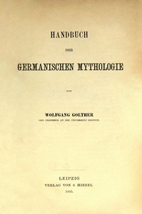 Handbuch der Germanischen Mythologie, Wolfgang Golther