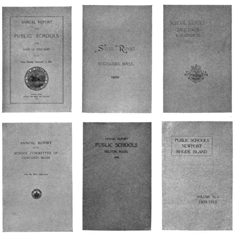 Six different cover designs