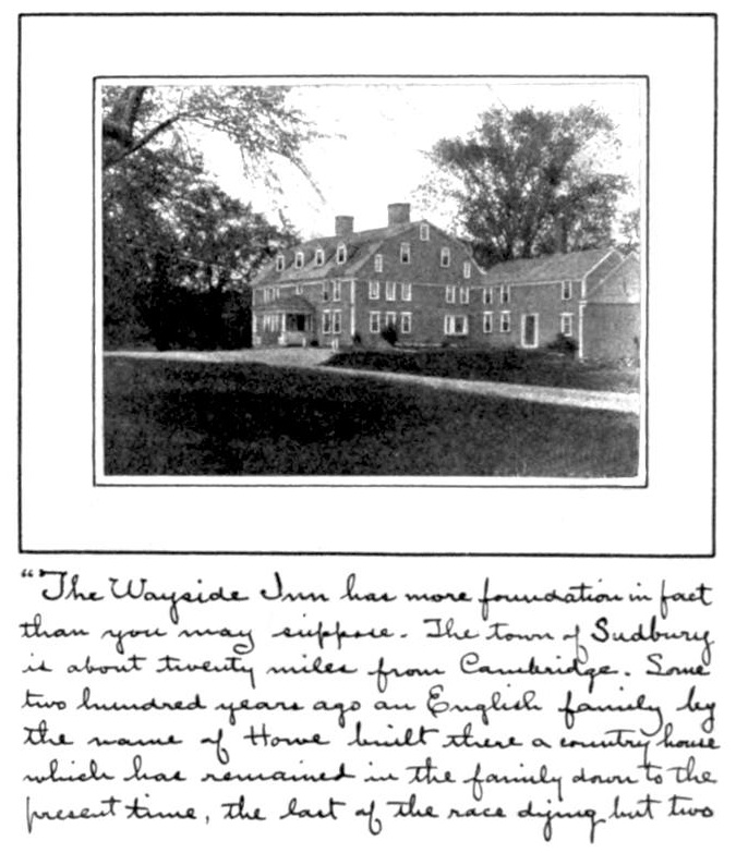 A page showing a picture with handwritten text underneath