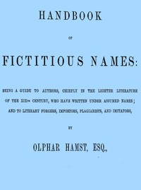 Handbook of fictitious names, Olphar Hamst