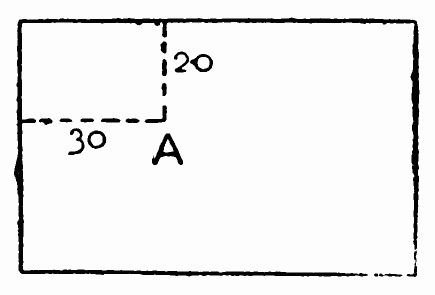 A de coordonnées (30, 20).