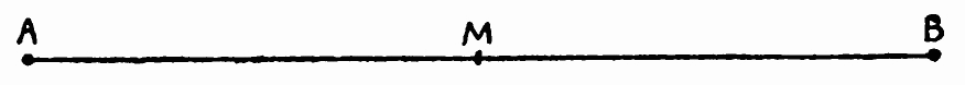 Point M au milieu du segment AB.