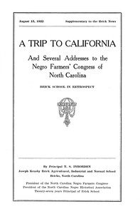 A trip to California, Thomas Sewell Inborden