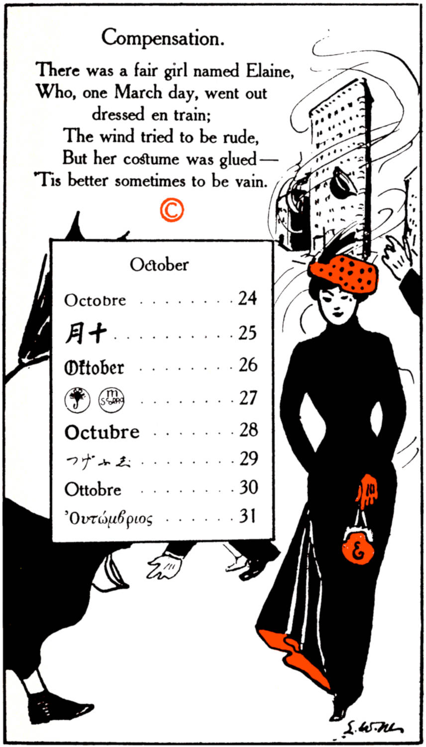 Fair Elaine dressed en train