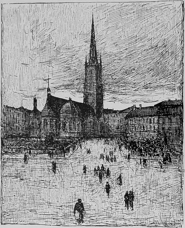 RIDDARHOLM CHURCH ON A SPRING EVENING