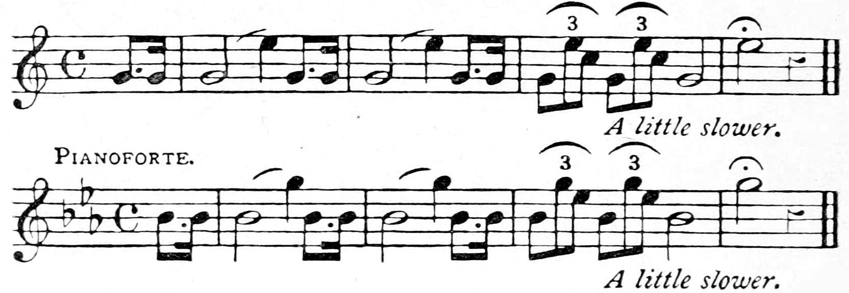 _A little slower._ PIANOFORTE. A little slower._