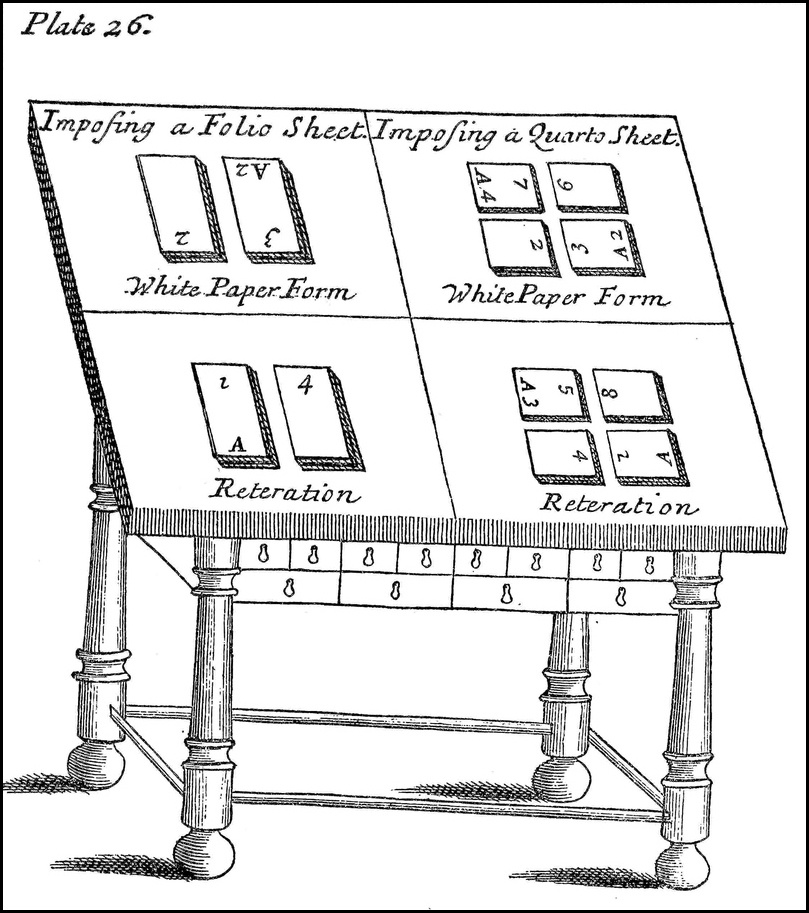 to demonstrate imposing folio and quarto