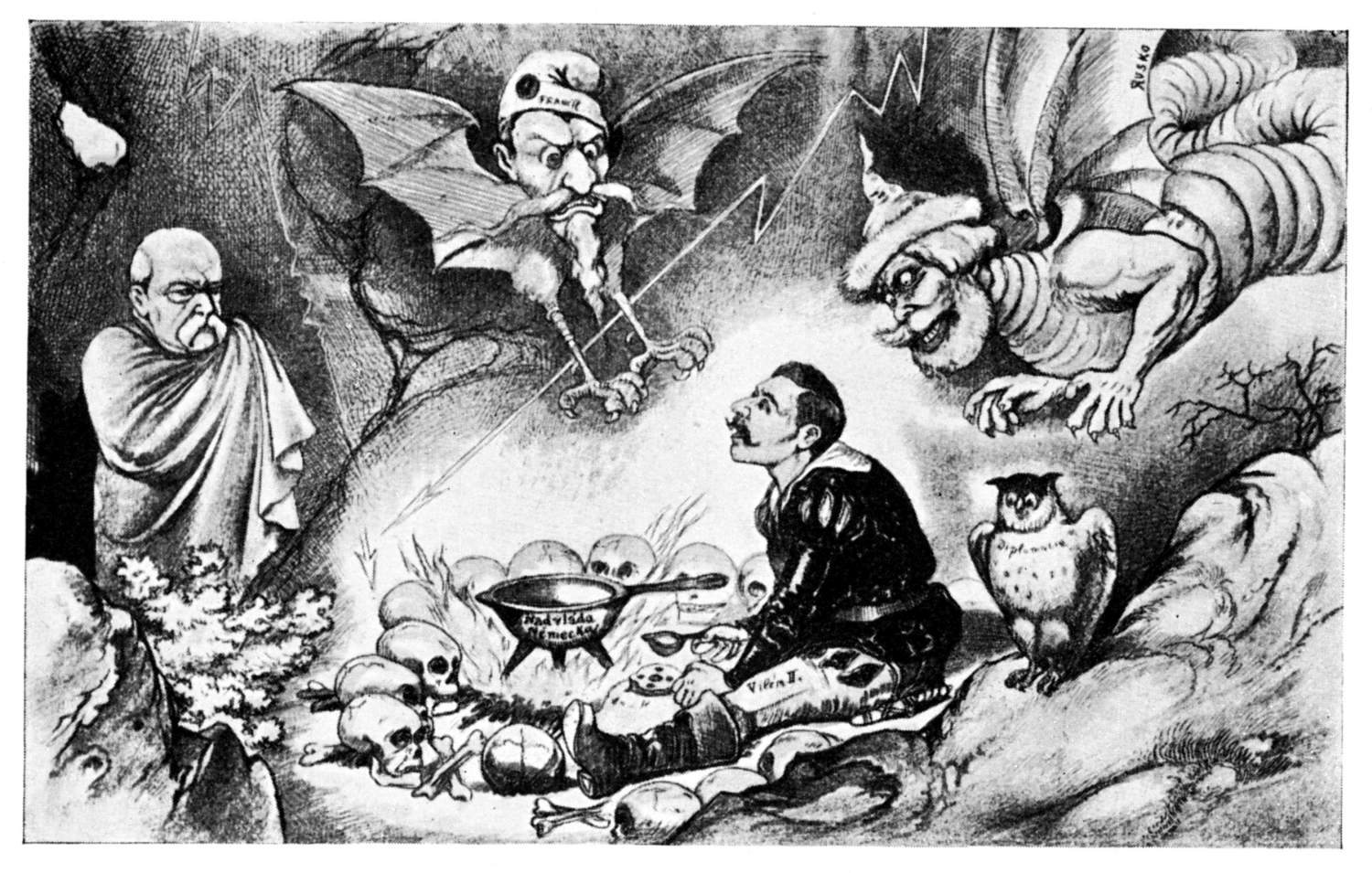Der böse Geist des Berliner ›Freischützen‹ soll im Hintergrunde warten, bis der Kaspar in der ›Marterhöhle‹ rufen wird