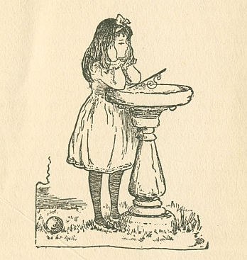 (Bryda standing at the sundial)