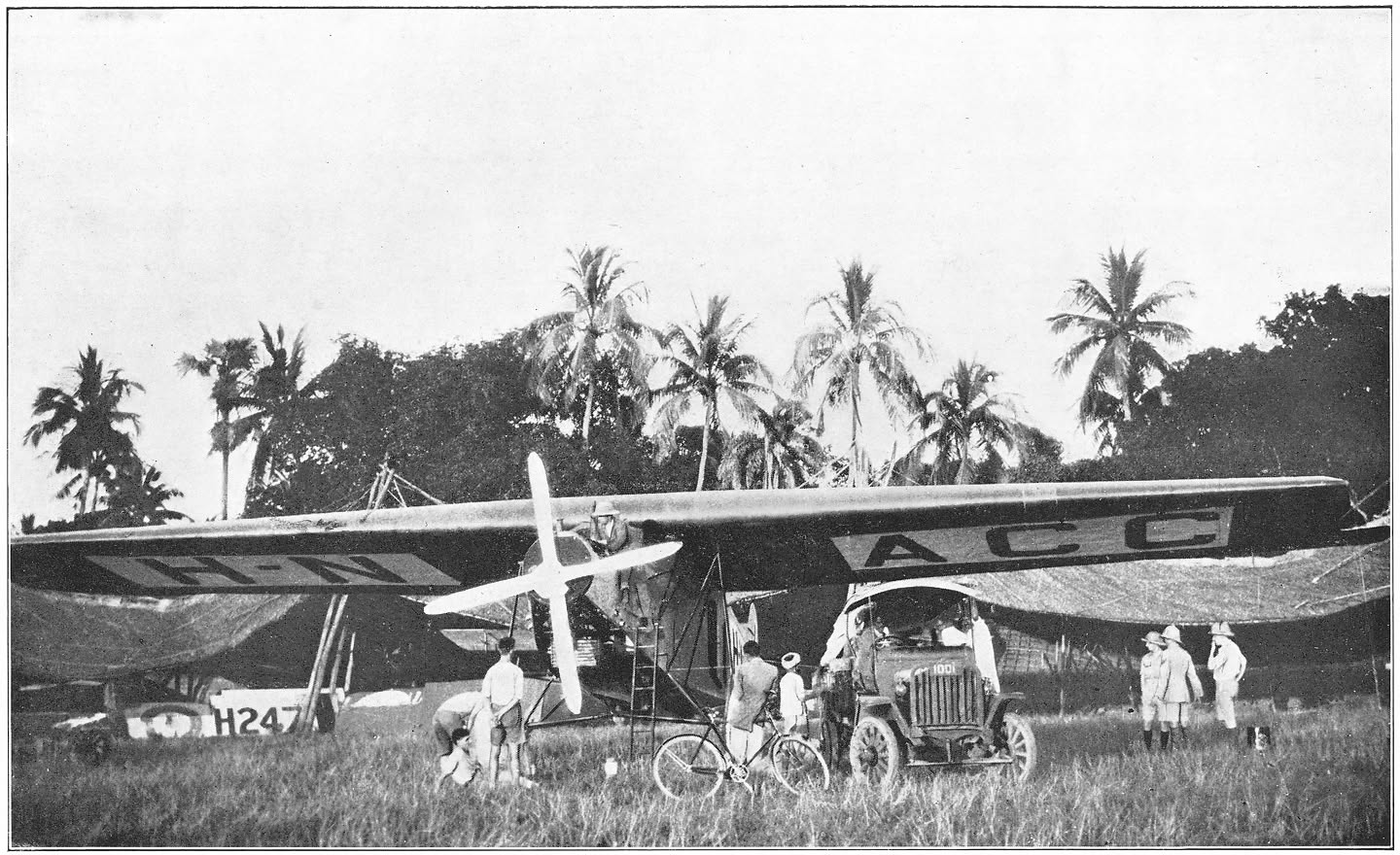 Afb. 65. Op het vliegveld Dum-Dum bij Calcutta.