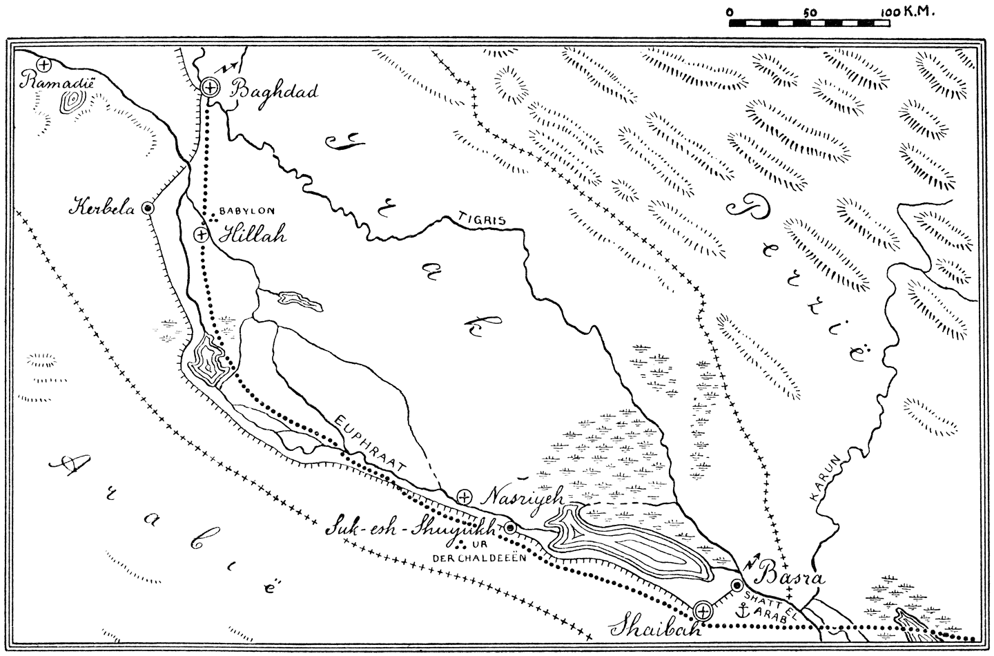 Fig. XVII. Baghdad–Basra.