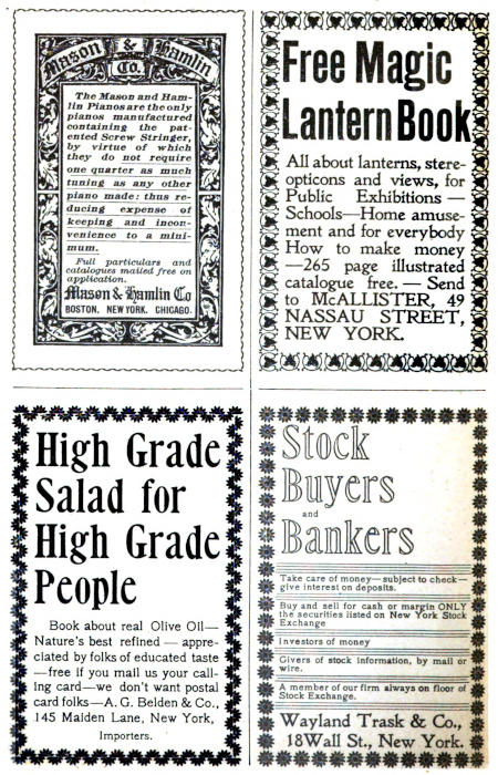 A page of advertisements