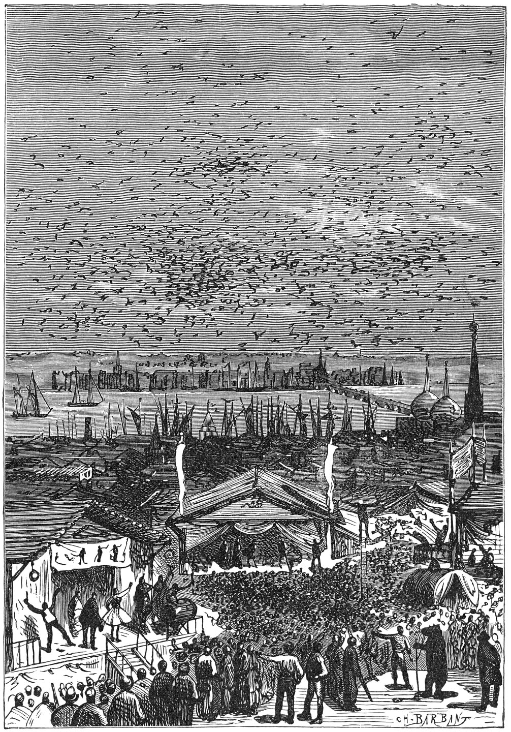 De jaarmarkt van Nijni-Novgorod.